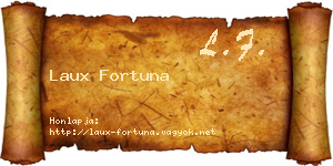 Laux Fortuna névjegykártya